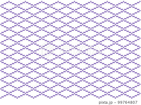 ドットで大きい菱形パターン日本文様　紫色 99764807