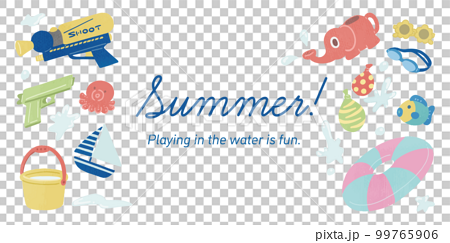 夏の水遊びイメージ　バナー 99765906