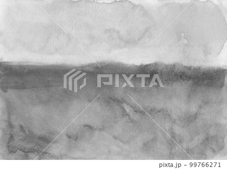 Watercolor calm gray background texture, hand painted. Artistic black and white backdrop, stains on paper. Minimalist monochrome backdrop 99766271