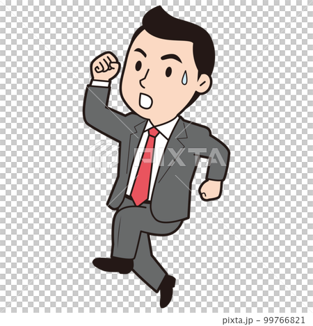 走る男性ビジネスマン 99766821
