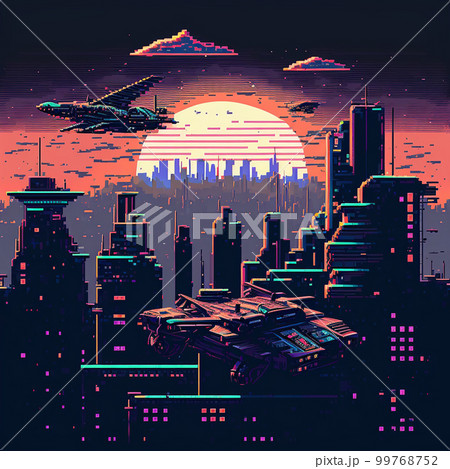 ドット絵の世界のイラスト素材 [99768752] - PIXTA
