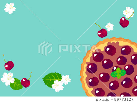 ダークチェリーのタルトの背景 99773127
