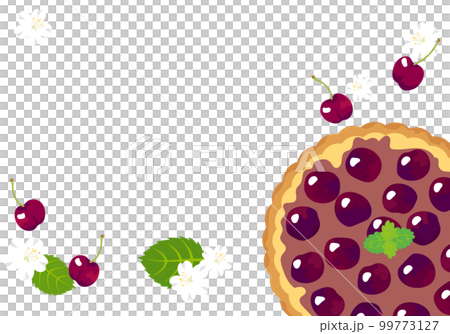 ダークチェリーのタルトの背景 99773127