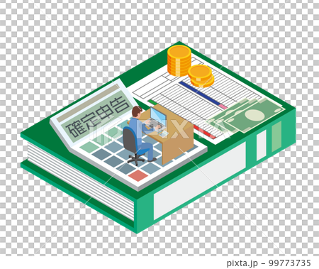 Tax return declaration work image illustration 99773735