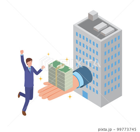 社員への還元のイメージイラスト 99773745