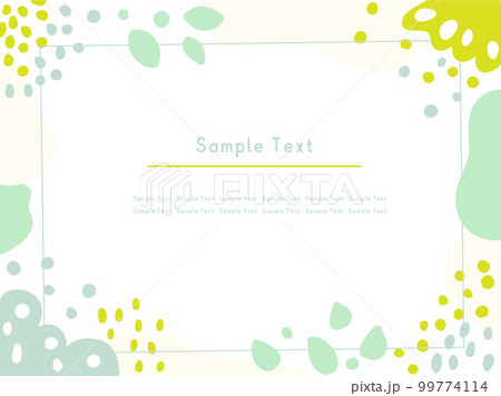 北欧でかわいい!さわやかな新緑の葉っぱの背景バナー 北欧でかわいい!さわやかな新緑の葉っぱの背景バナー 99774114