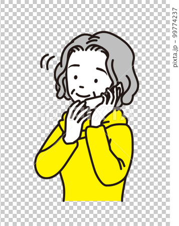 阿姨在電話上交談 99774237