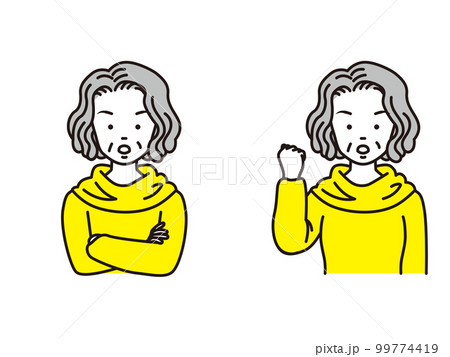 怒るおばさま 99774419