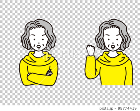 怒るおばさま 99774419