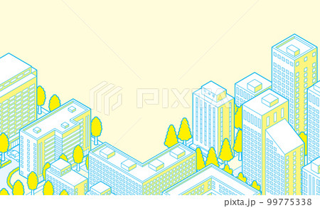 街並みの立体図. 背景. 都市. 99775338