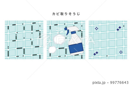 カビ取りそうじのイラスト 99776643