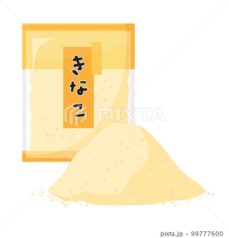 黄な粉のベクターイラスト。 黄な粉のベクターイラスト。 99777600