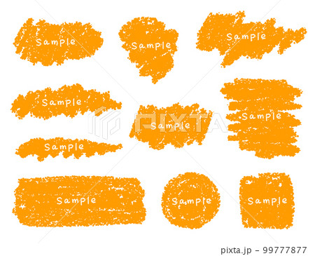 クレヨン素材のいろいろなフレームセット 99777877