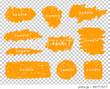 クレヨン素材のいろいろなフレームセット 99777877