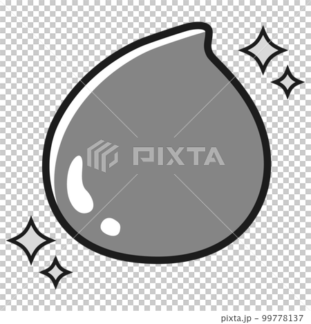 Illustration of beautiful green drops (beauty, medicine, cream, etc.) (black and white) Illustration of beautiful green drops (beauty, medicine, cream, etc.) (black and white) 99778137