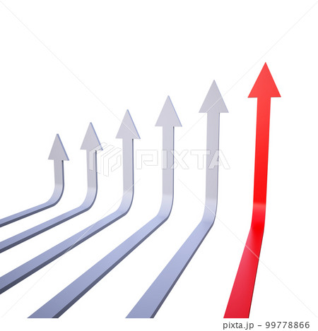 創造的な 3 D レンダリング金融の成長または衰退の図 創造的な 3 D レンダリング金融の成長または衰退の図 99778866