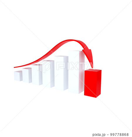 創造的な 3 D レンダリング金融の成長または衰退の図 創造的な 3 D レンダリング金融の成長または衰退の図 99778868
