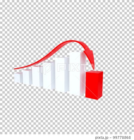 創造的な 3 D レンダリング金融の成長または衰退の図 創造的な 3 D レンダリング金融の成長または衰退の図 99778868