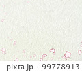 花吹雪のある和紙風の薄緑の背景 99778913