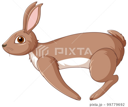 Cute brown rabbit cartoon character Cute brown rabbit cartoon character 99779692
