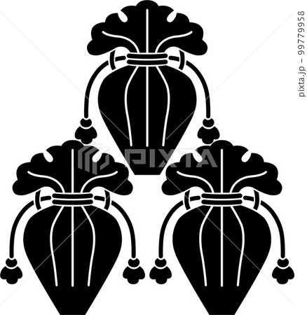 家紋【三つ盛り瓶子】 99779958