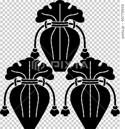 家紋【三つ盛り瓶子】 99779958