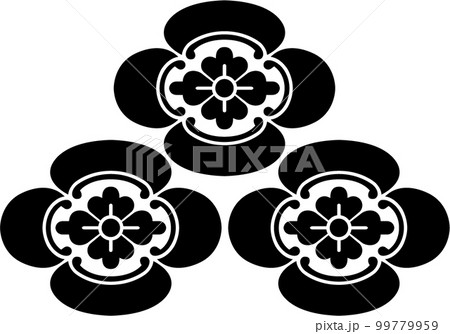 家紋【三つ盛り木瓜】 99779959