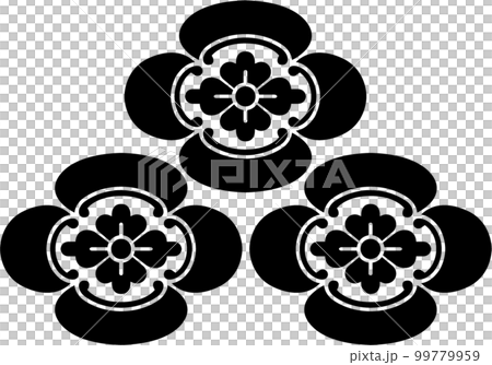 家紋【三つ盛り木瓜】 99779959