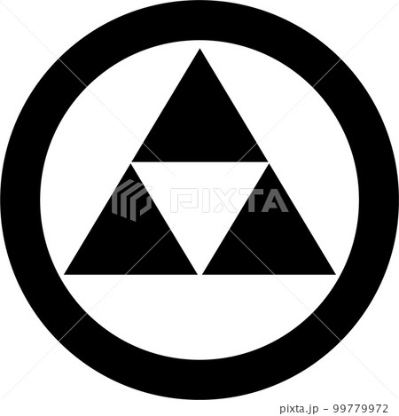 家紋【丸に三つ鱗】 家紋【丸に三つ鱗】 99779972