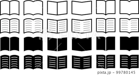 開いた本・ノートのセット 99780145