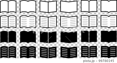 開いた本・ノートのセット 99780145