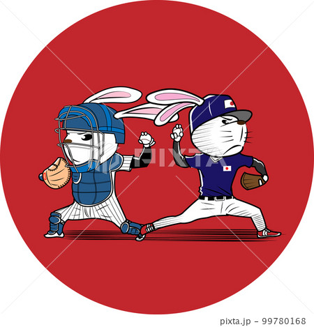 ウサギの野球選手 99780168