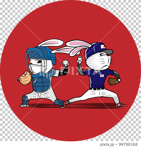 ウサギの野球選手 99780168