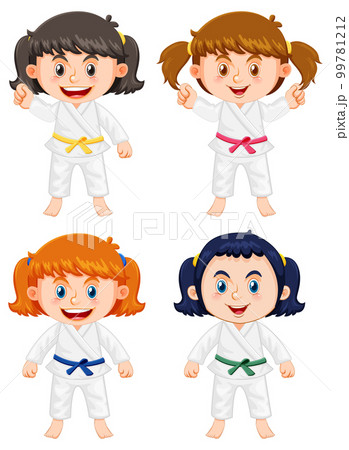 Children in taekwondo uniform 99781212