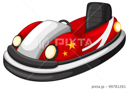 Cartoon bumper car on white background 99781261