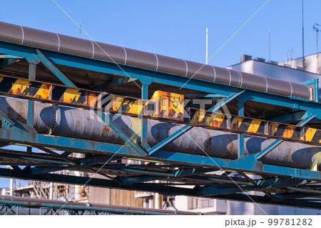 鹿島コンビナート パイプラインの配管ラック 鹿島コンビナート パイプラインの配管ラック 99781282