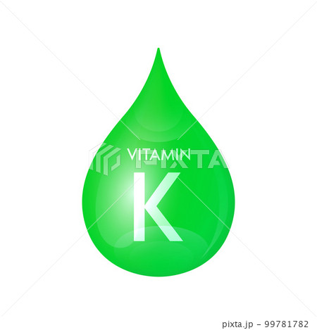 Drip vitamin K green icon 3D isolated on a white background. Drop minerals and vitamins complex realistic. Used for nutrition products food. Medical scientific concepts. Drip vitamin K green icon 3D isolated on a white background. Drop minerals and vitamins complex realistic. Used for nutrition products food. Medical scientific concepts. 99781782