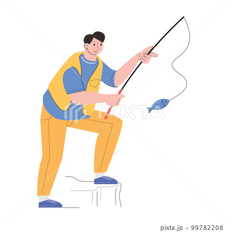 character people fishing hobby vector illustration character people fishing hobby vector illustration 99782208