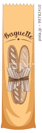 Baguette paper bag isolated 99782410