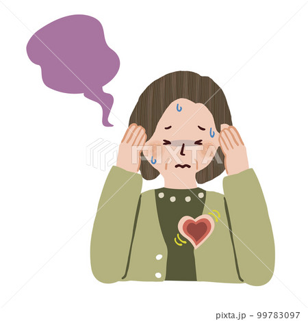 不安な気持ちの女性 不安な気持ちの女性 99783097