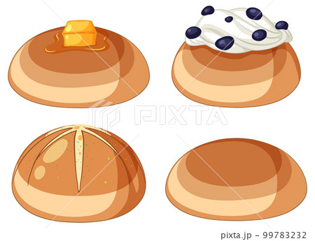 Delicious breads isolated collection 99783232
