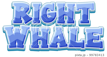 Right whale logo text 99783413