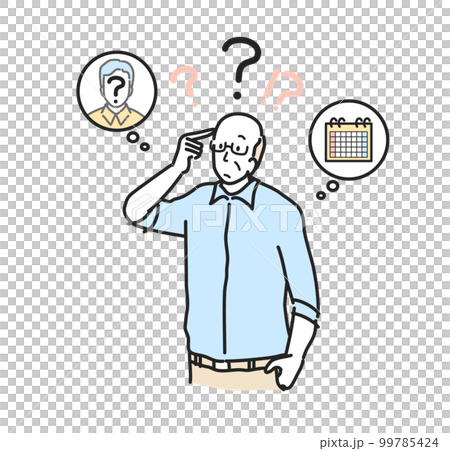 Forgetful senior man Forgetful senior man 99785424