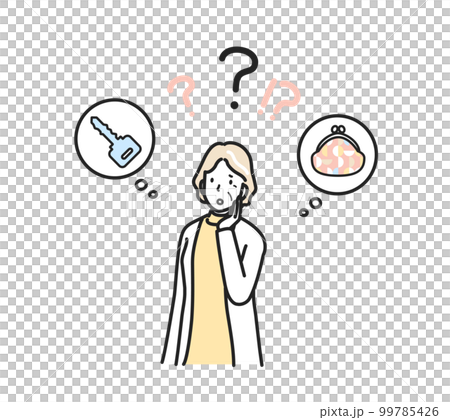 物忘れのシニア女性 99785426