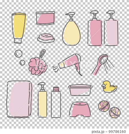 Illustration of cute bus set 99786160