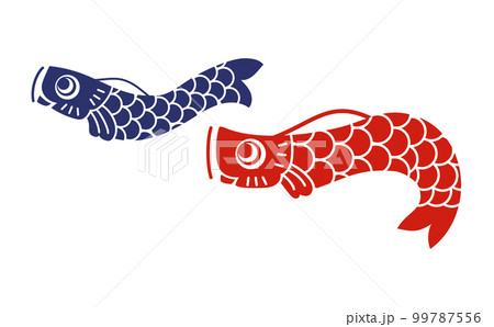 2匹の鯉のぼりのイラスト  99787556