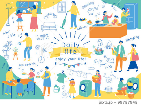 日常生活を楽しむ人達 99787948