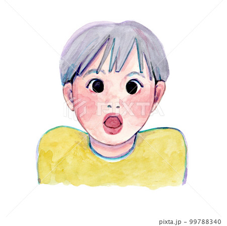ビックリ顔の女の子 99788340