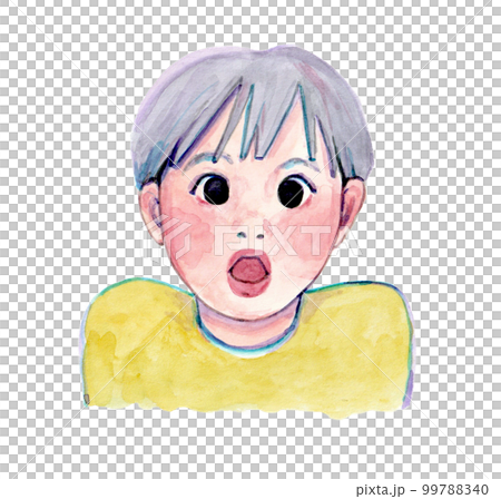 ビックリ顔の女の子 99788340