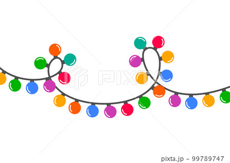 Colorful garland web banner design vector isolated Colorful garland web banner design vector isolated 99789747